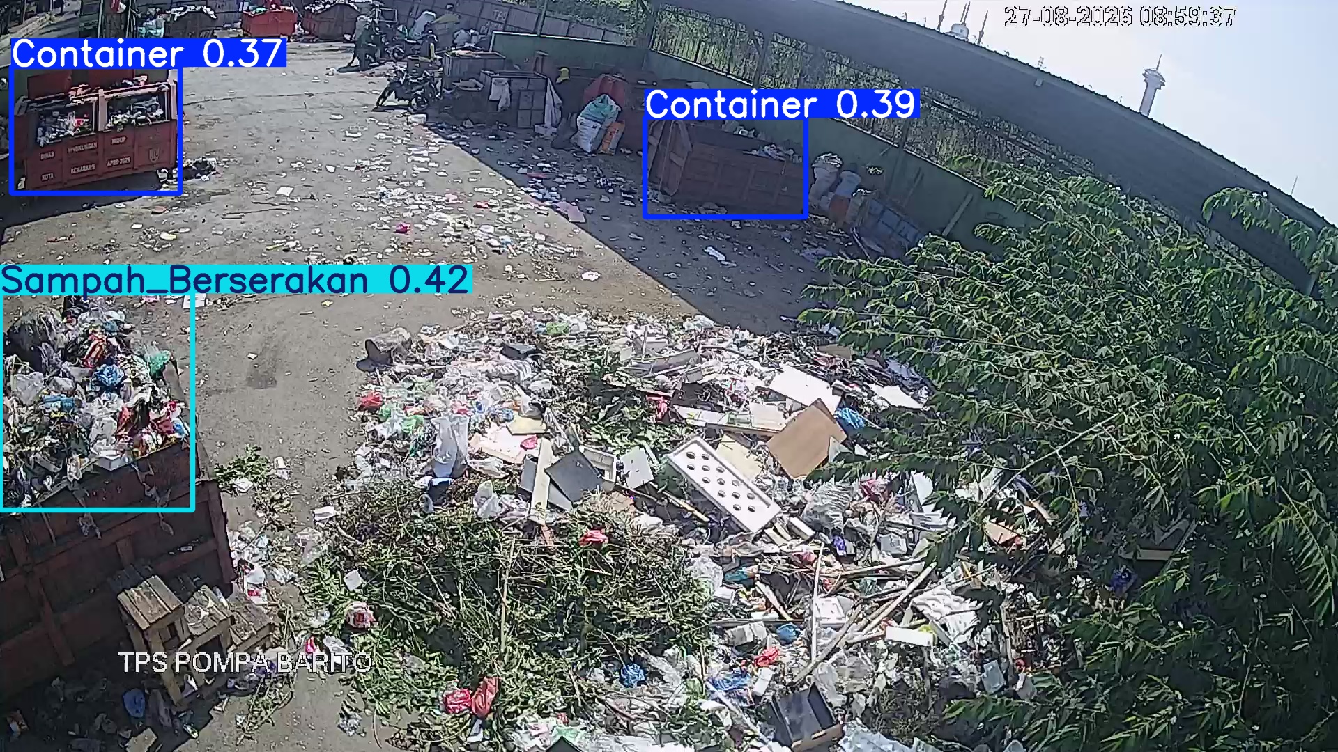 Deteksi AI sampah di TPS Pompa Barito