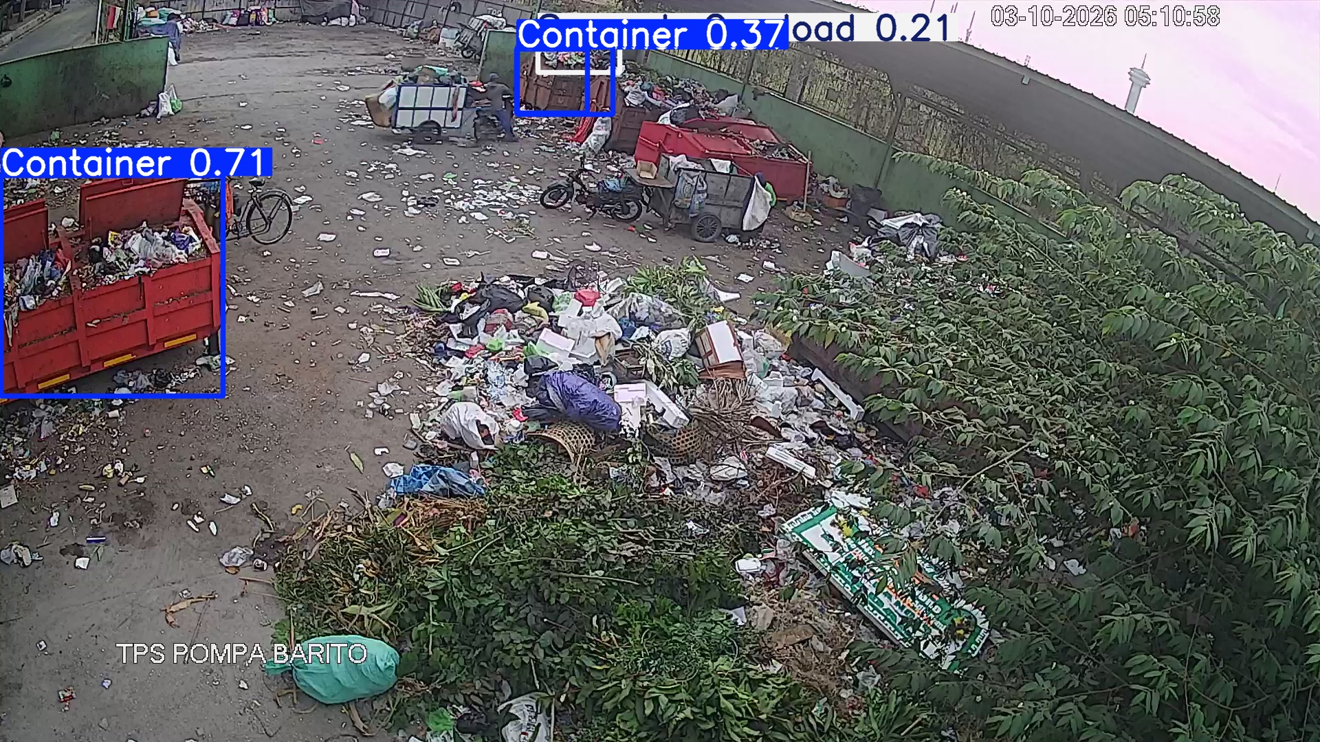 Deteksi AI sampah di TPS Pompa Barito