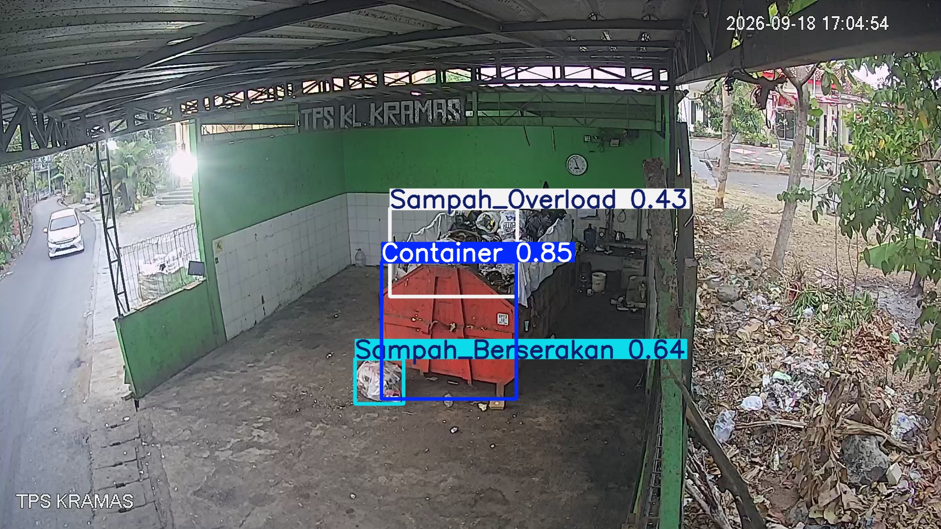 Deteksi AI sampah di TPS KRAMAS