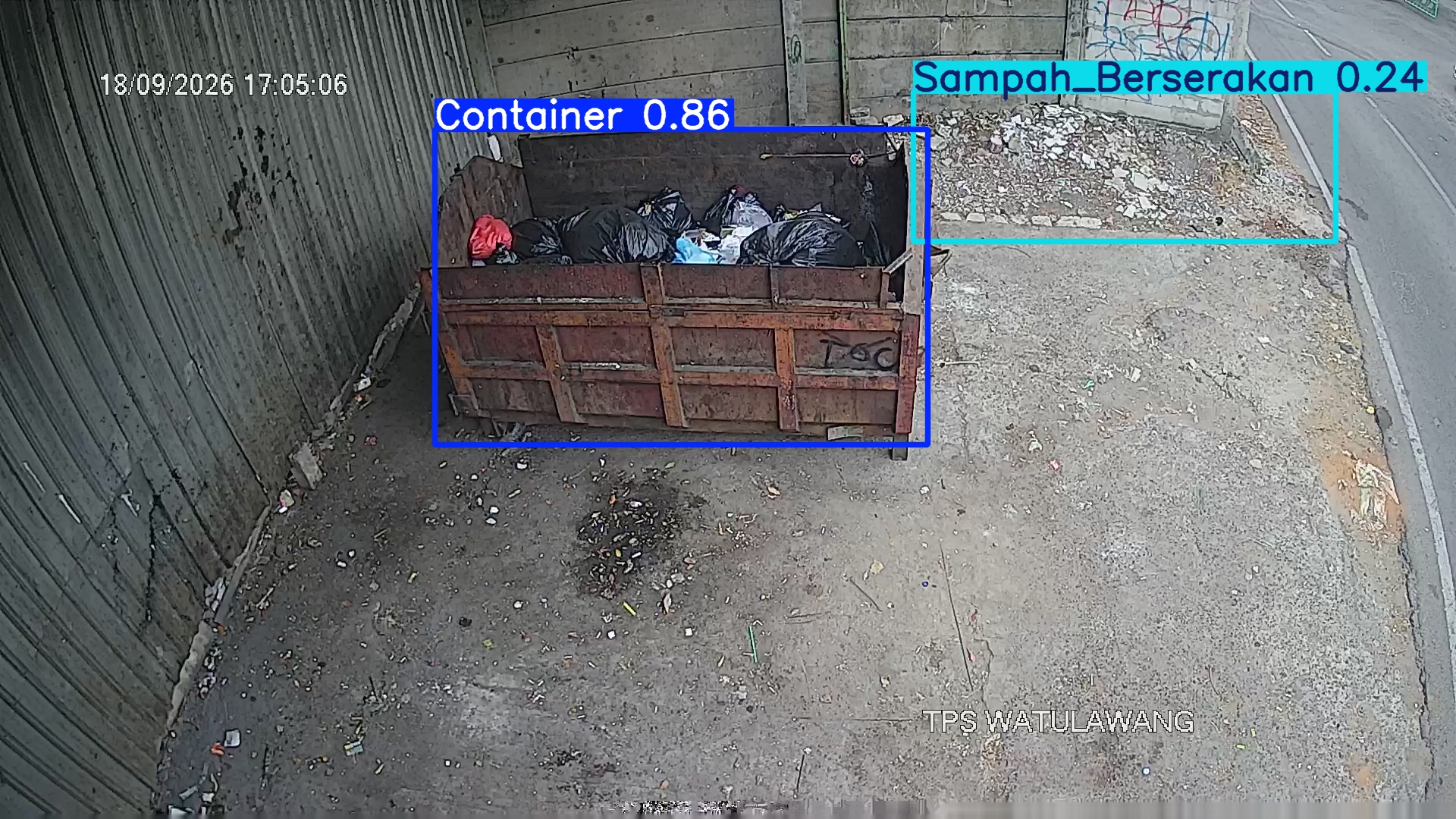 Deteksi AI sampah di TPS Watulawang