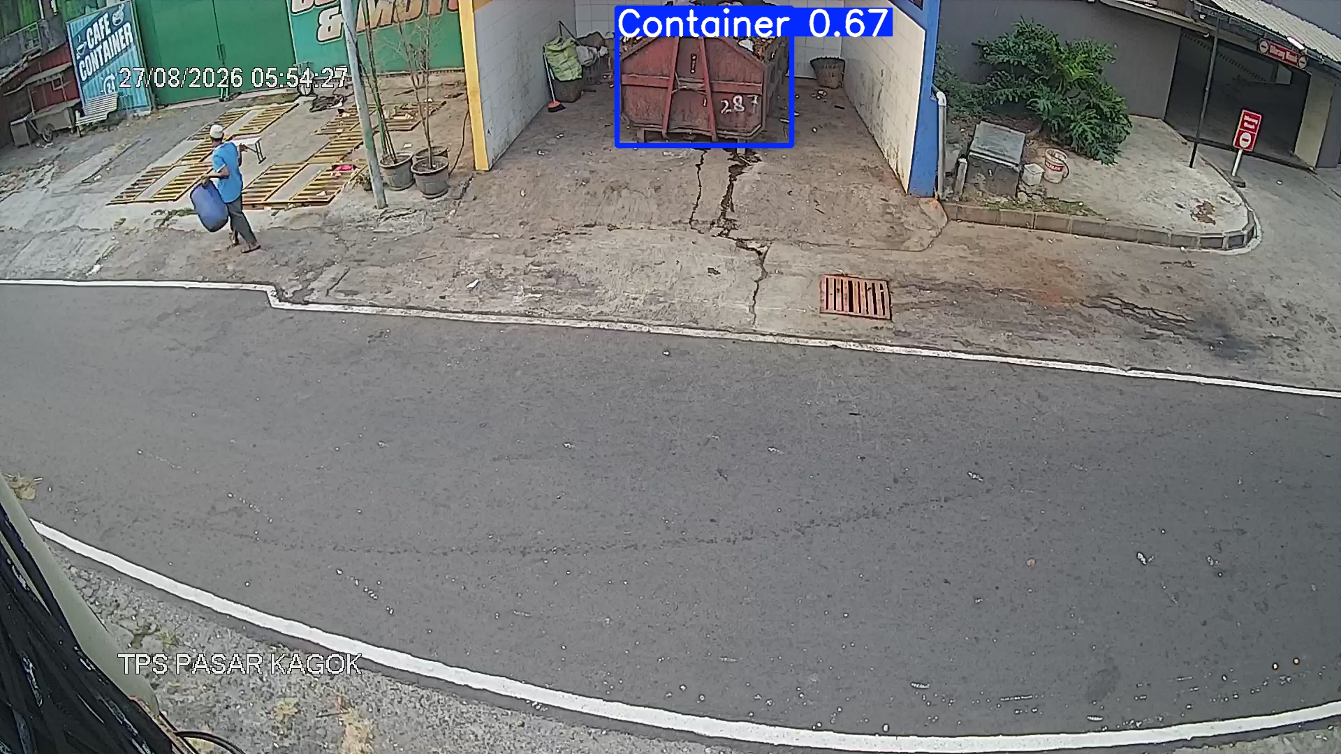 Deteksi AI sampah di TPS PASAR KAGOK
