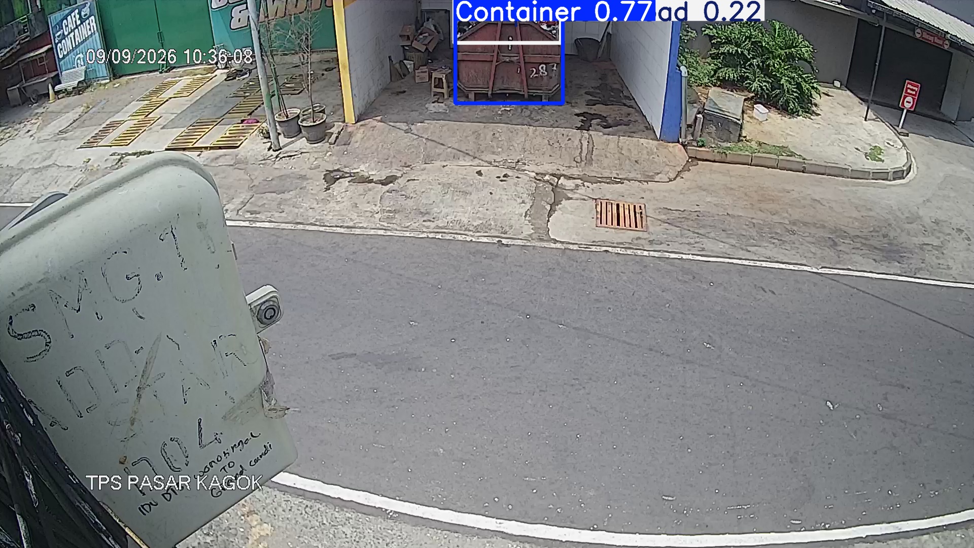 Deteksi AI sampah di TPS PASAR KAGOK