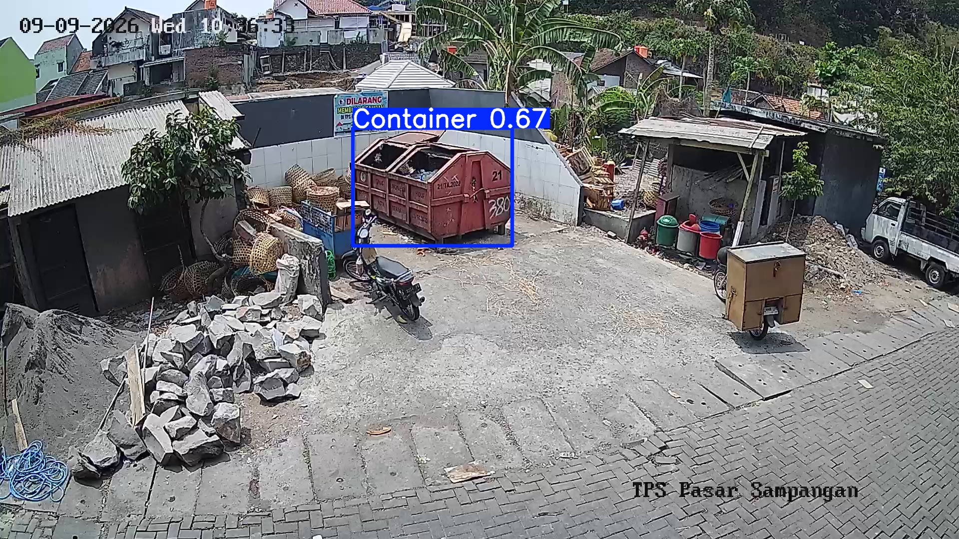 Deteksi AI sampah di TPS PASAR SAMPANGAN