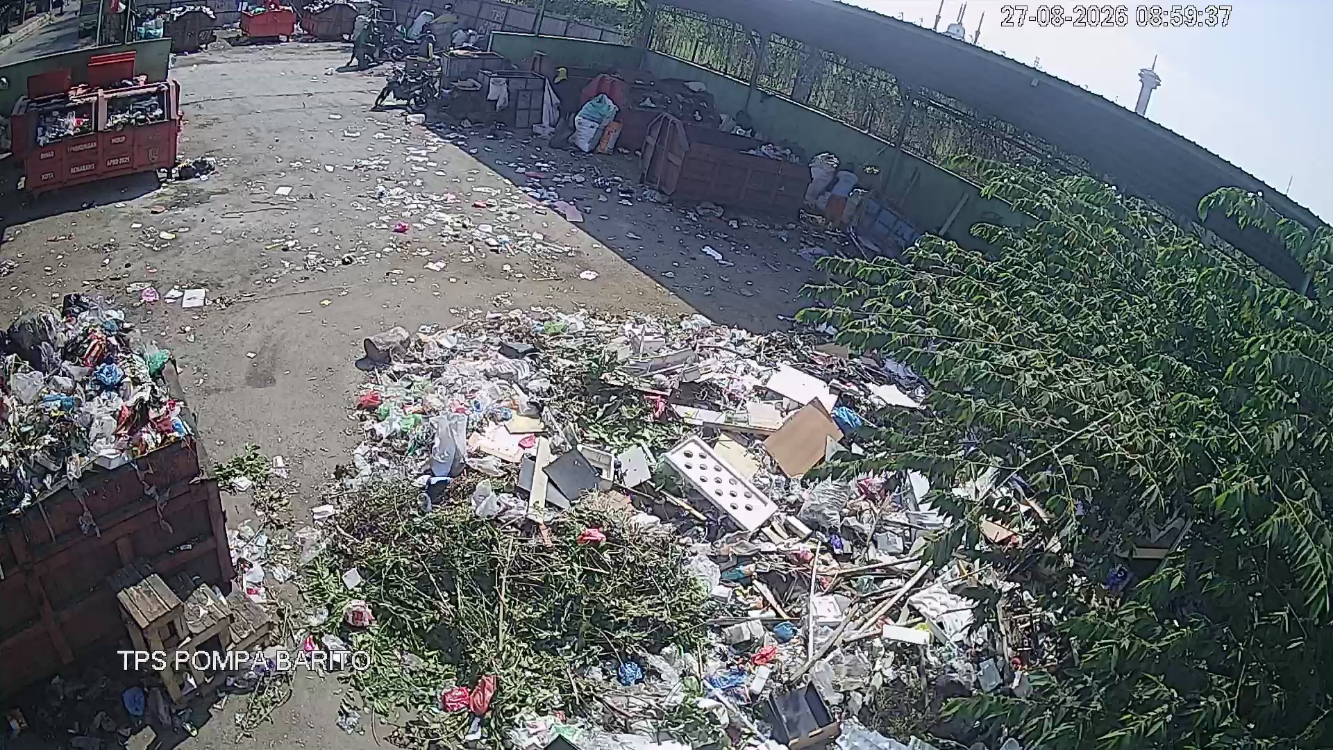 Tangkapan CCTV mentah TPS Pompa Barito