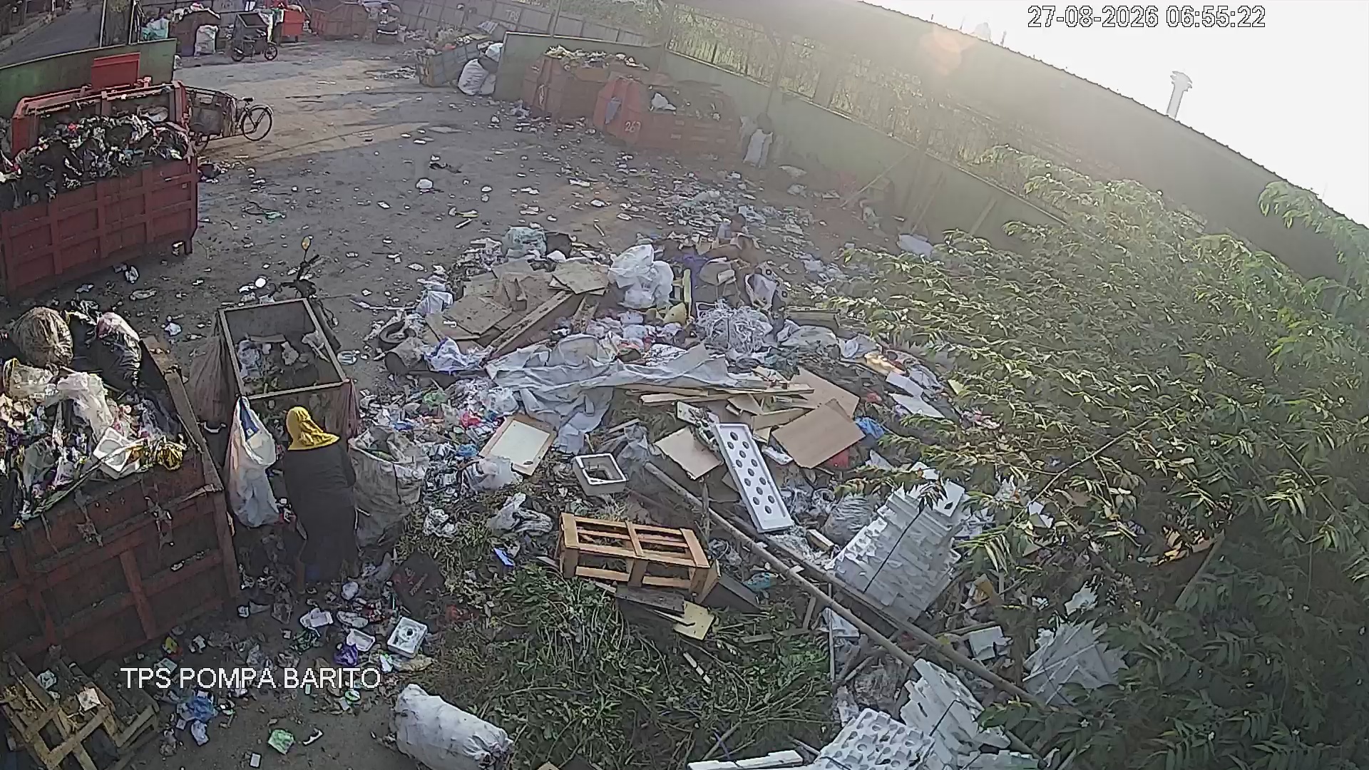 Tangkapan CCTV mentah TPS Pompa Barito