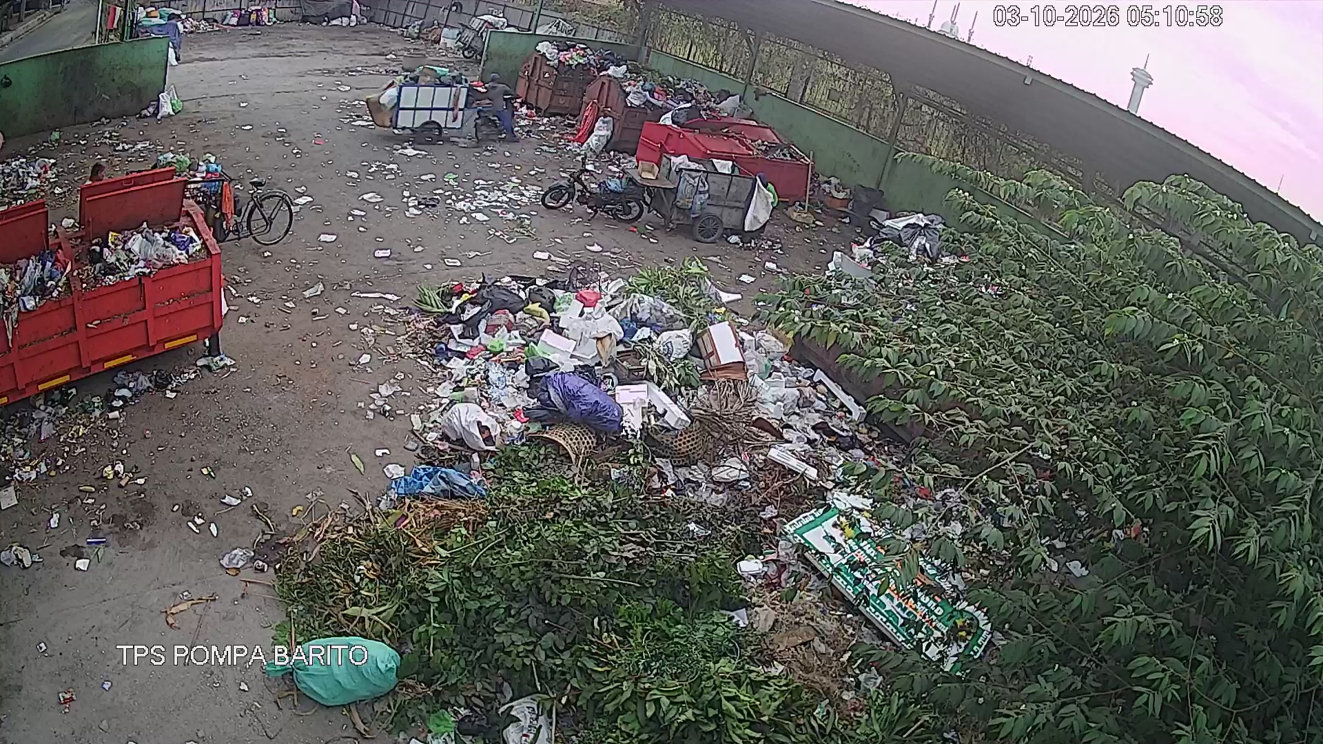 Tangkapan CCTV mentah TPS Pompa Barito