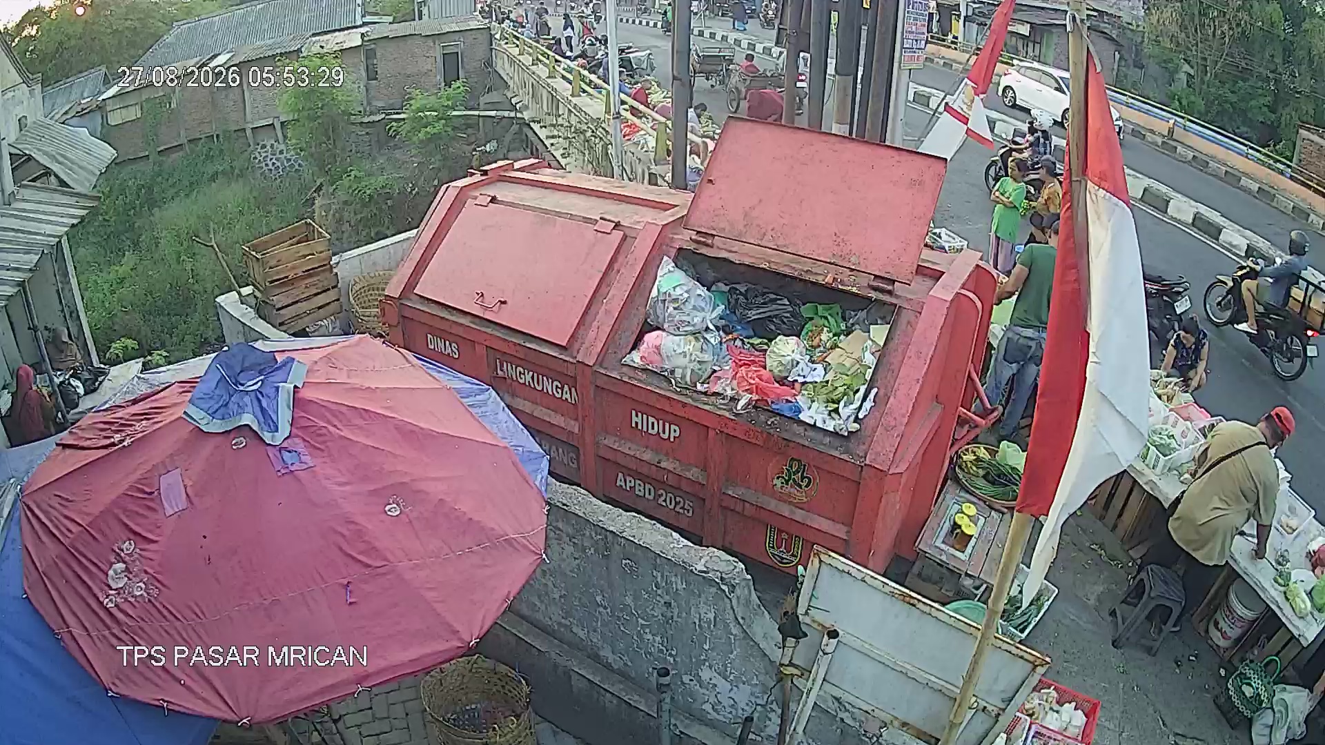 Tangkapan CCTV mentah TPS PASAR MRICAN