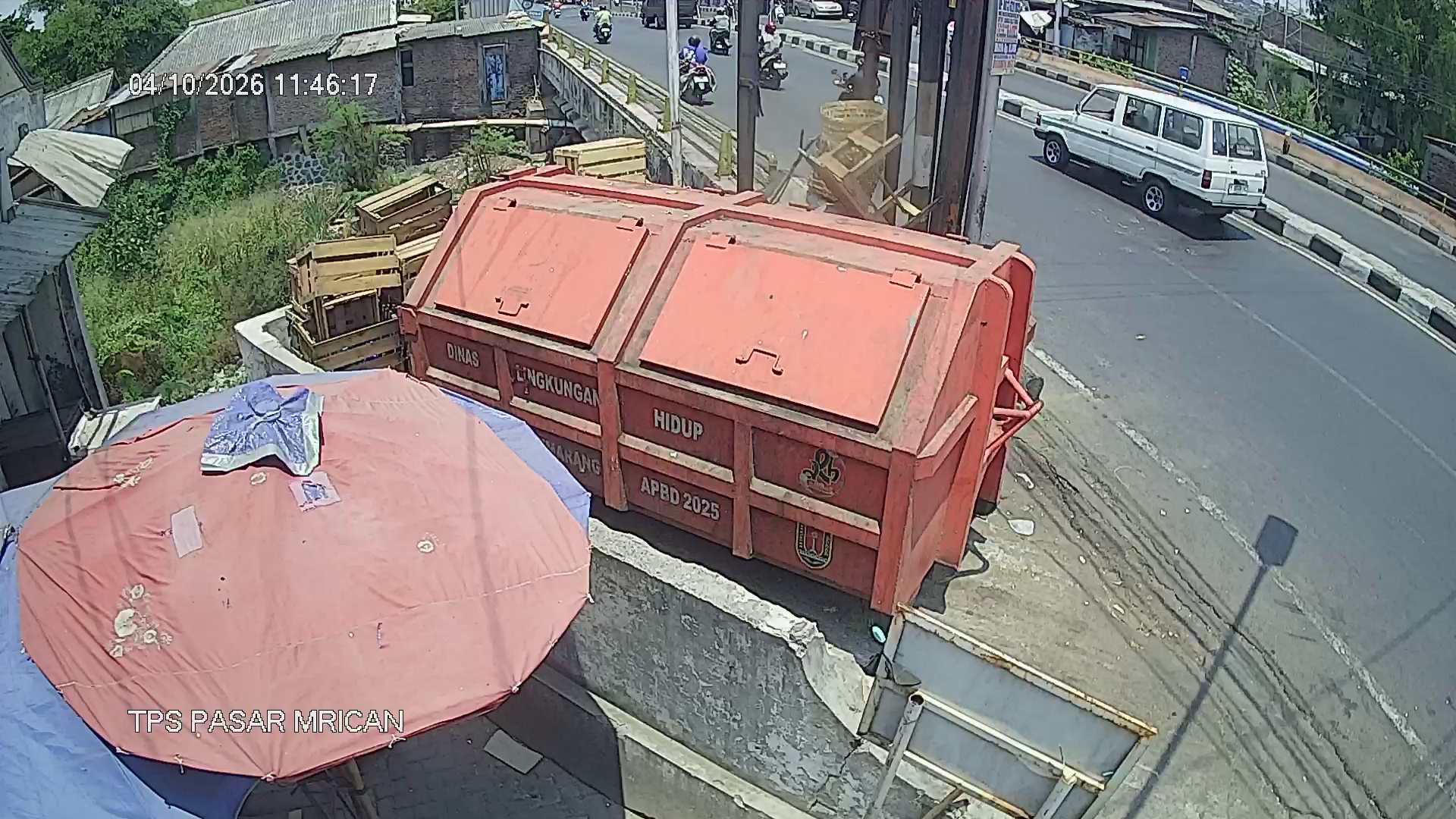 Tangkapan CCTV mentah TPS PASAR MRICAN