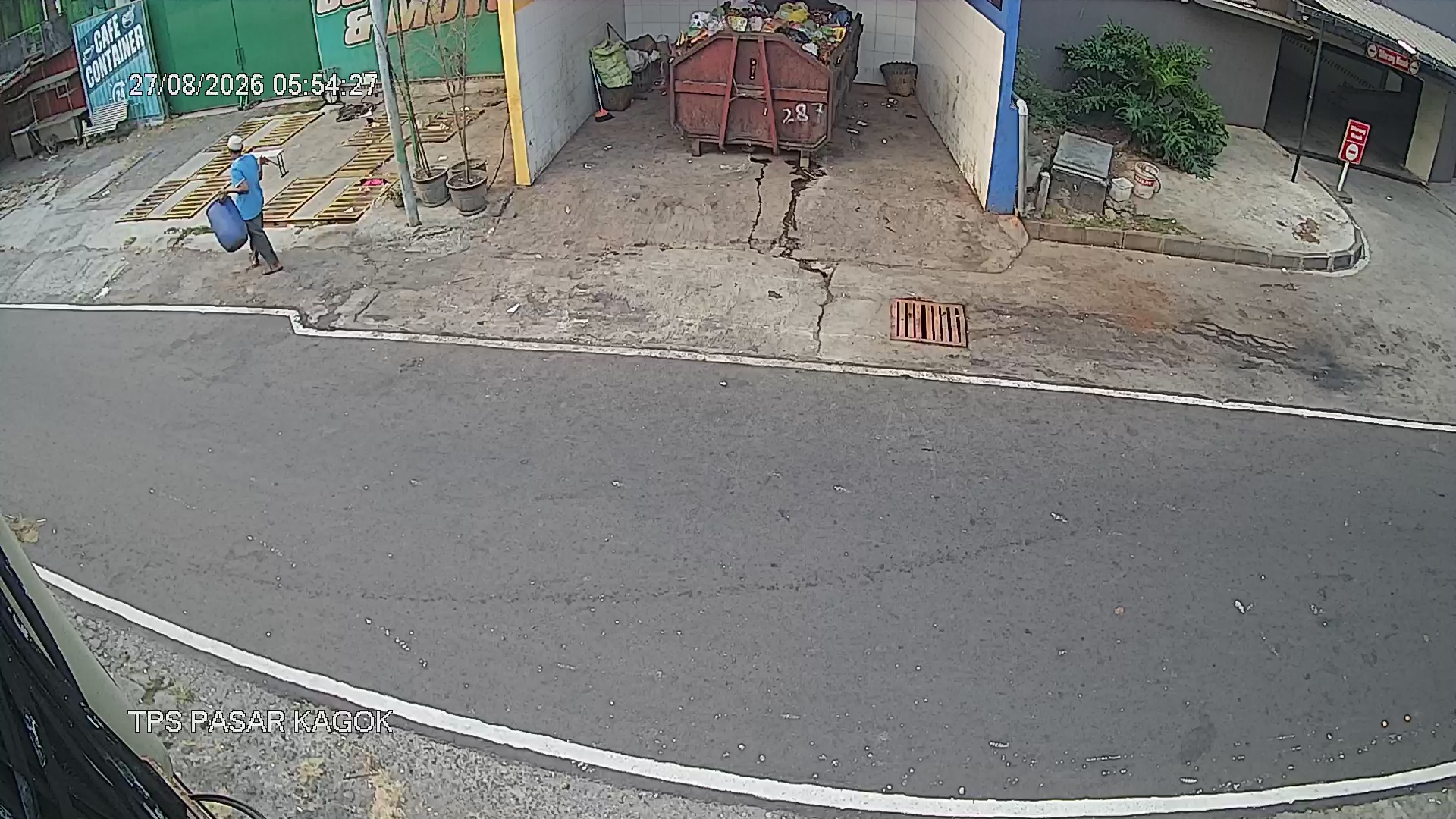 Tangkapan CCTV mentah TPS PASAR KAGOK