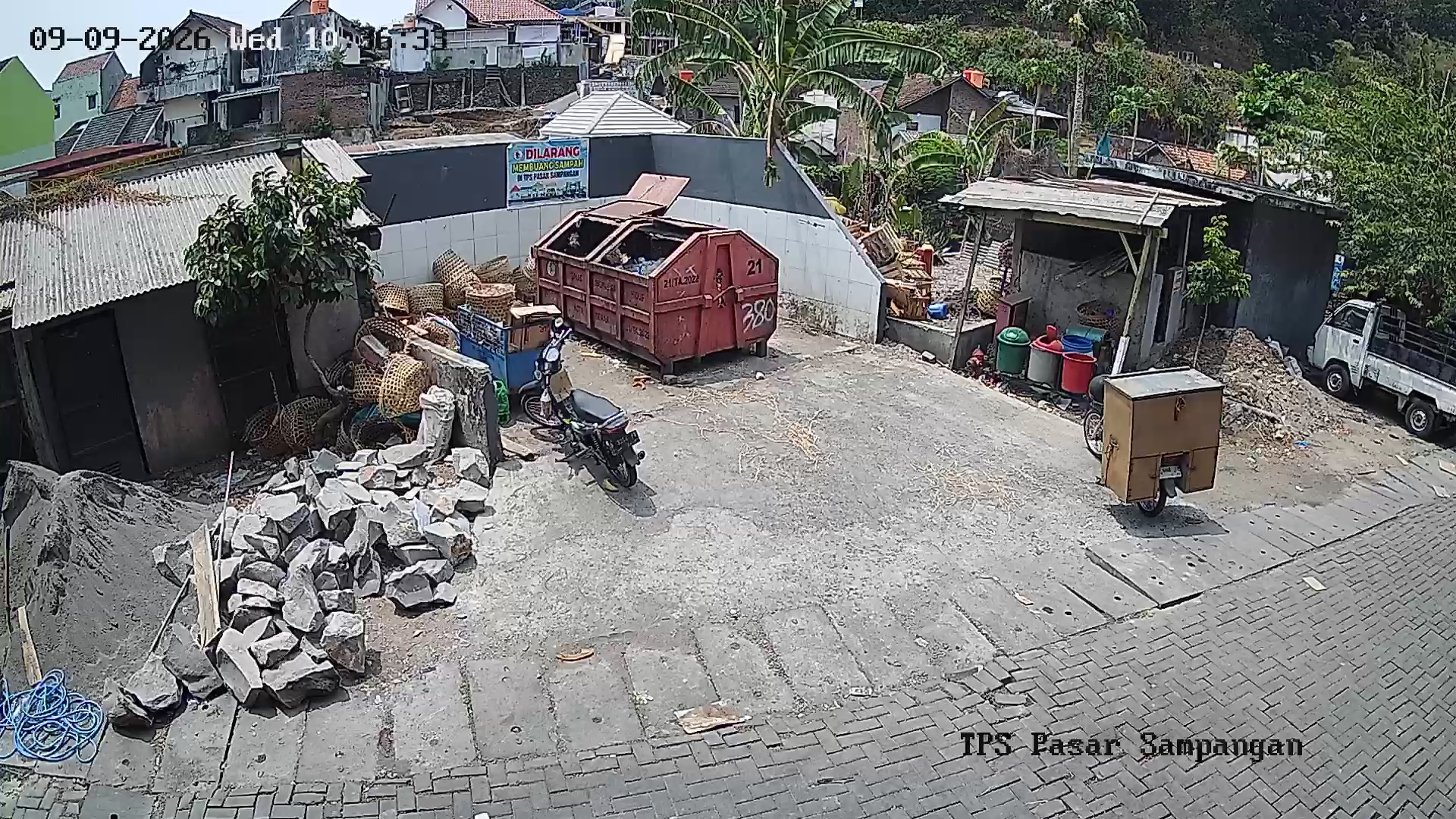 Tangkapan CCTV mentah TPS PASAR SAMPANGAN